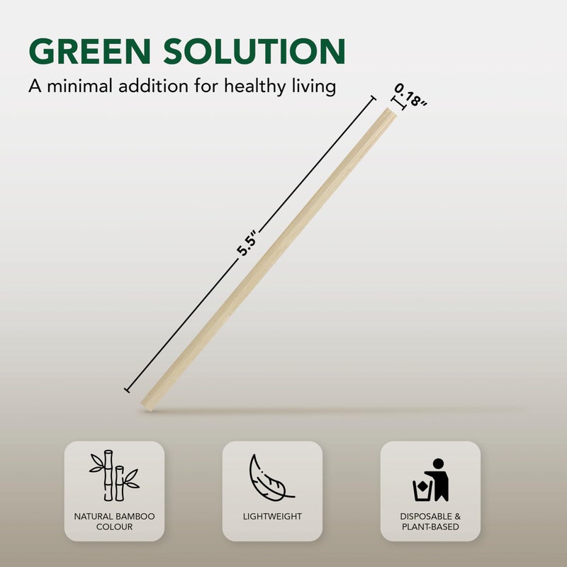 Party Essentials Bamboo 5.5" Coffee Stirrers/Beverage Stir Sticks, 1000-Count, Natural - Image 2